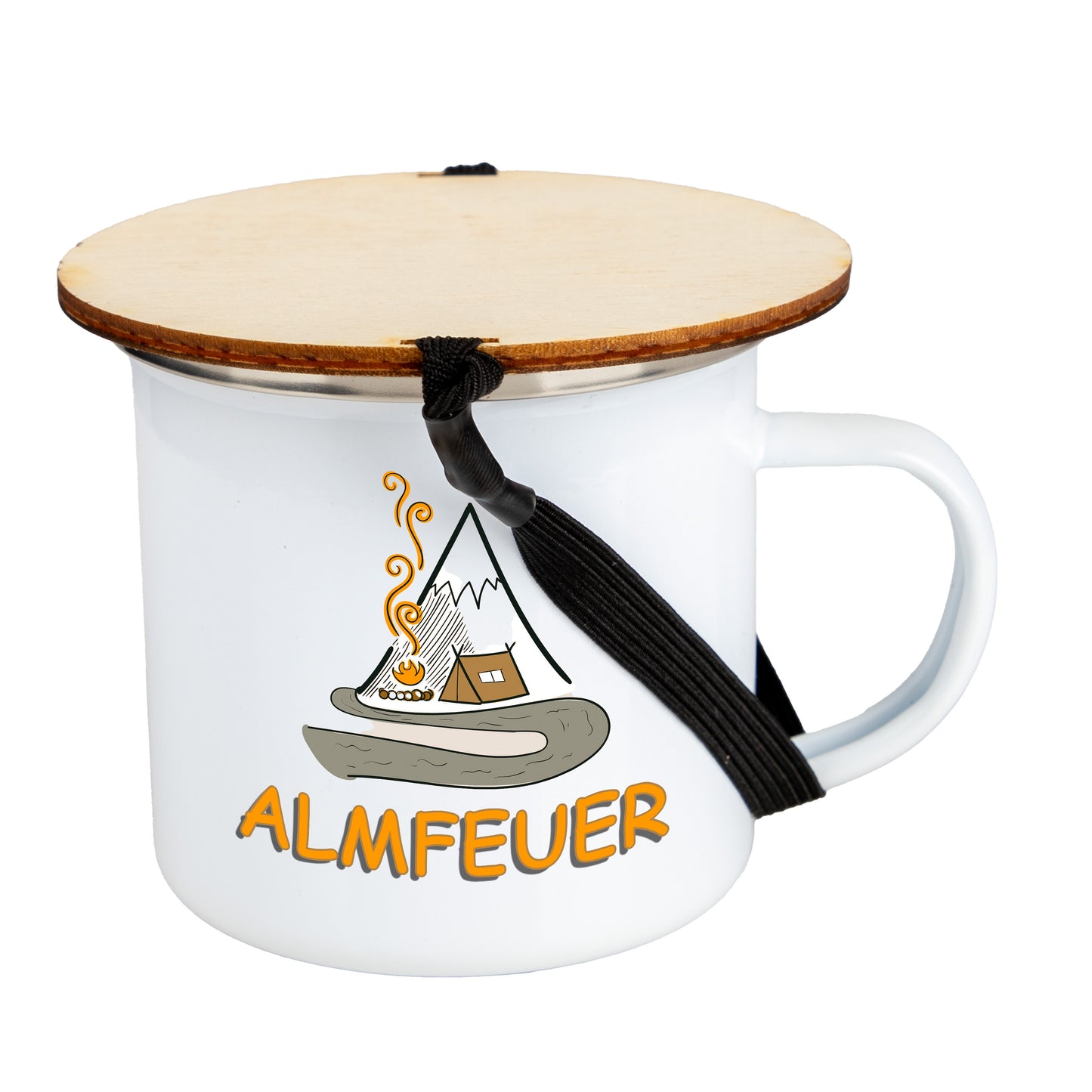 DekoAlm24 - AlmFeuer - Emaille - Outdoor-Kerze