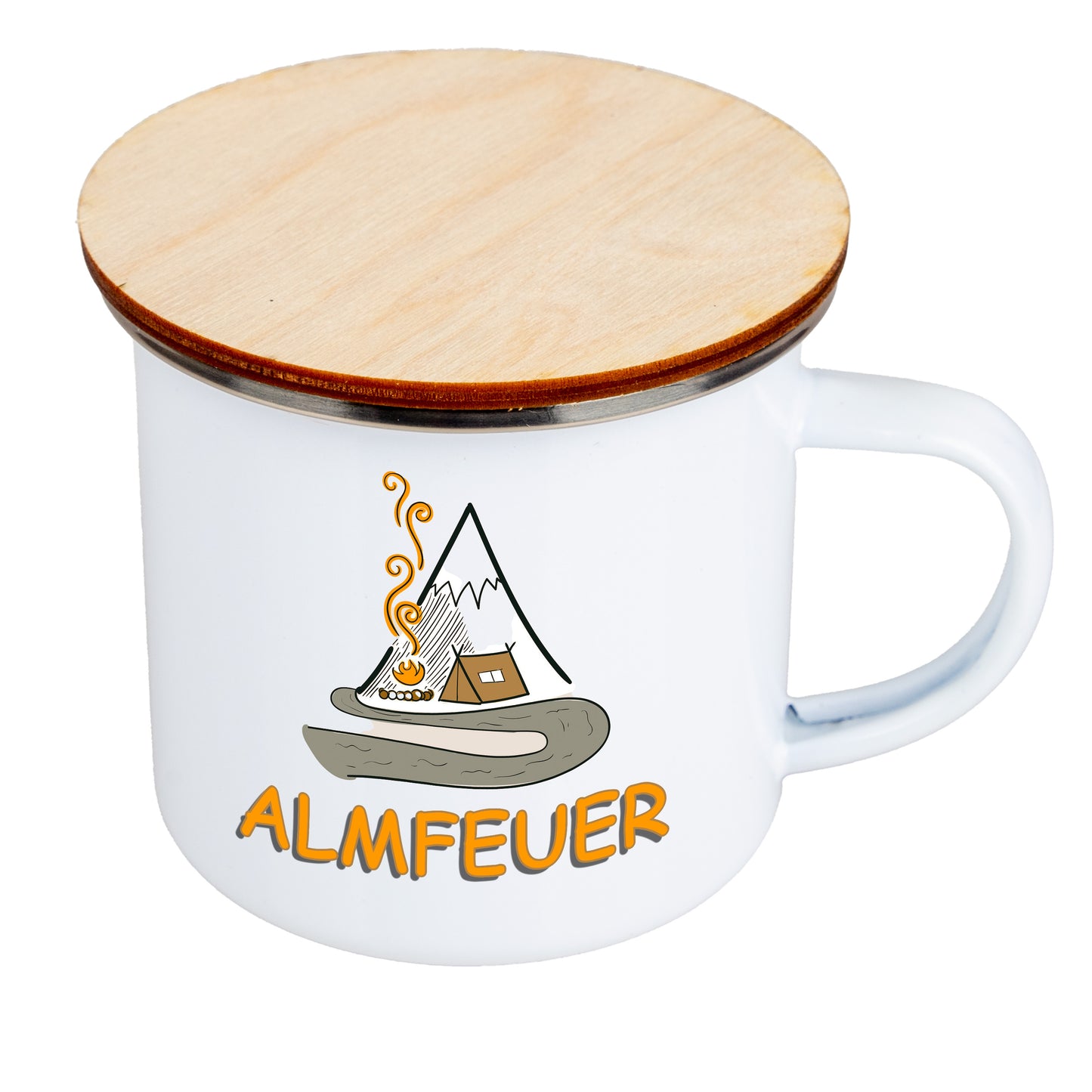 DekoAlm24 - AlmFeuer - Emaille - Outdoor-Kerze