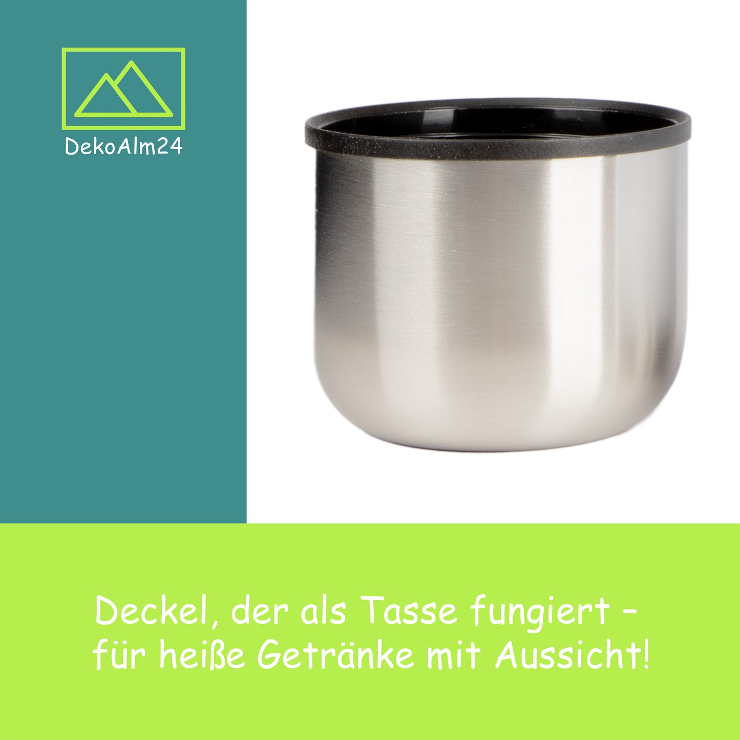 DekoAlm24 Thermosflasche - I muas Aufi - personalisiert - Edelstahl