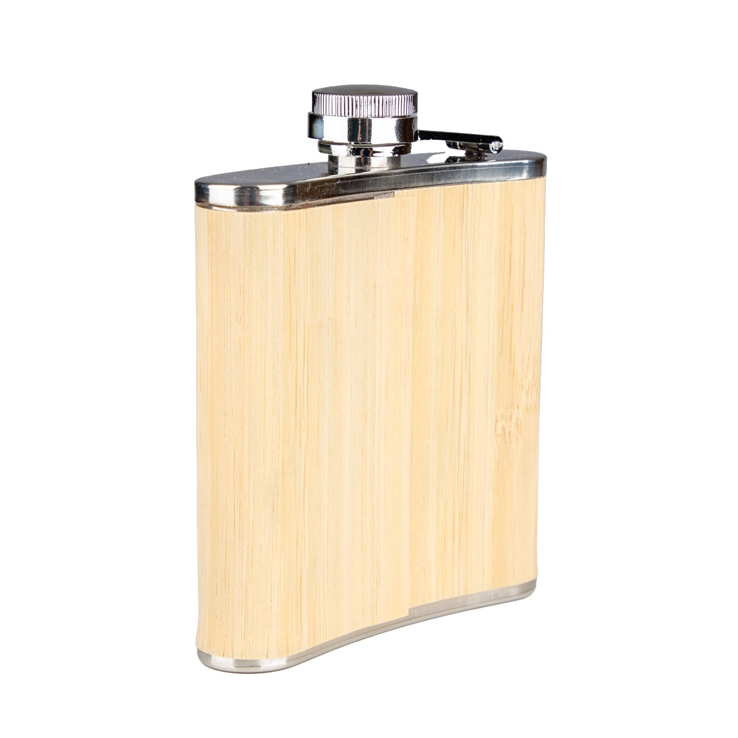 Flachmann Edelstahl Bambus - Wild & Frei - graviert