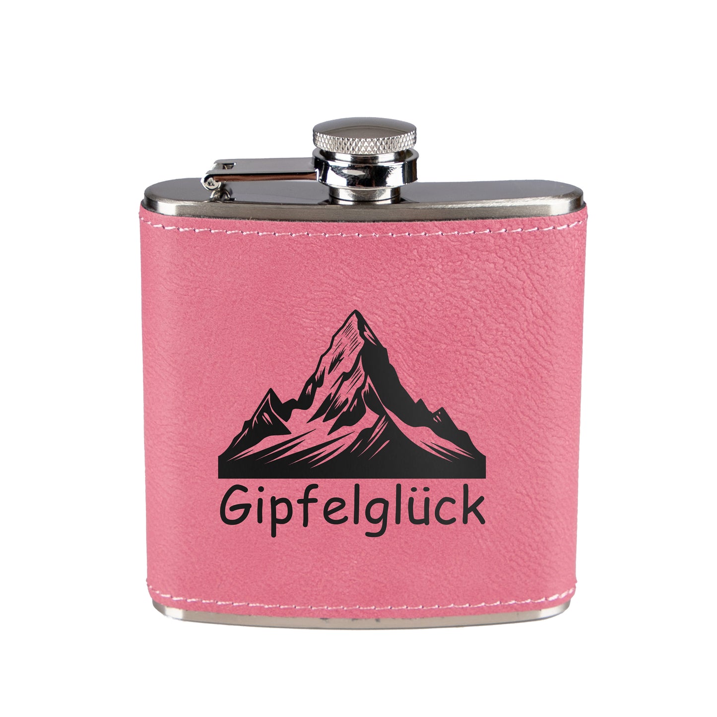Flachmann - Gipfelglück - Leder-Optik