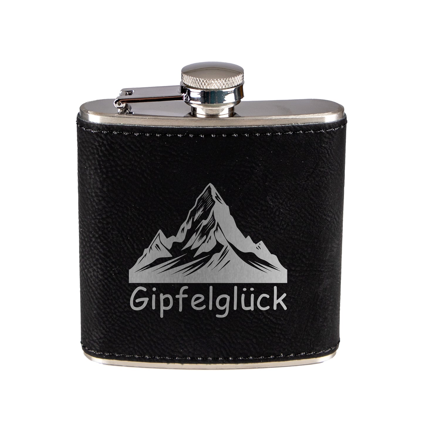 Flachmann - Gipfelglück - Leder-Optik