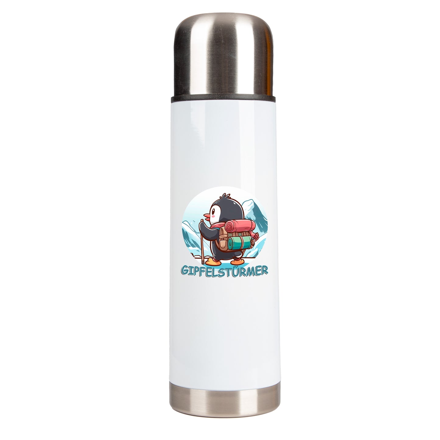 DekoAlm24 Thermosflasche - Pingi Gipfelstürmer - Edelstahl