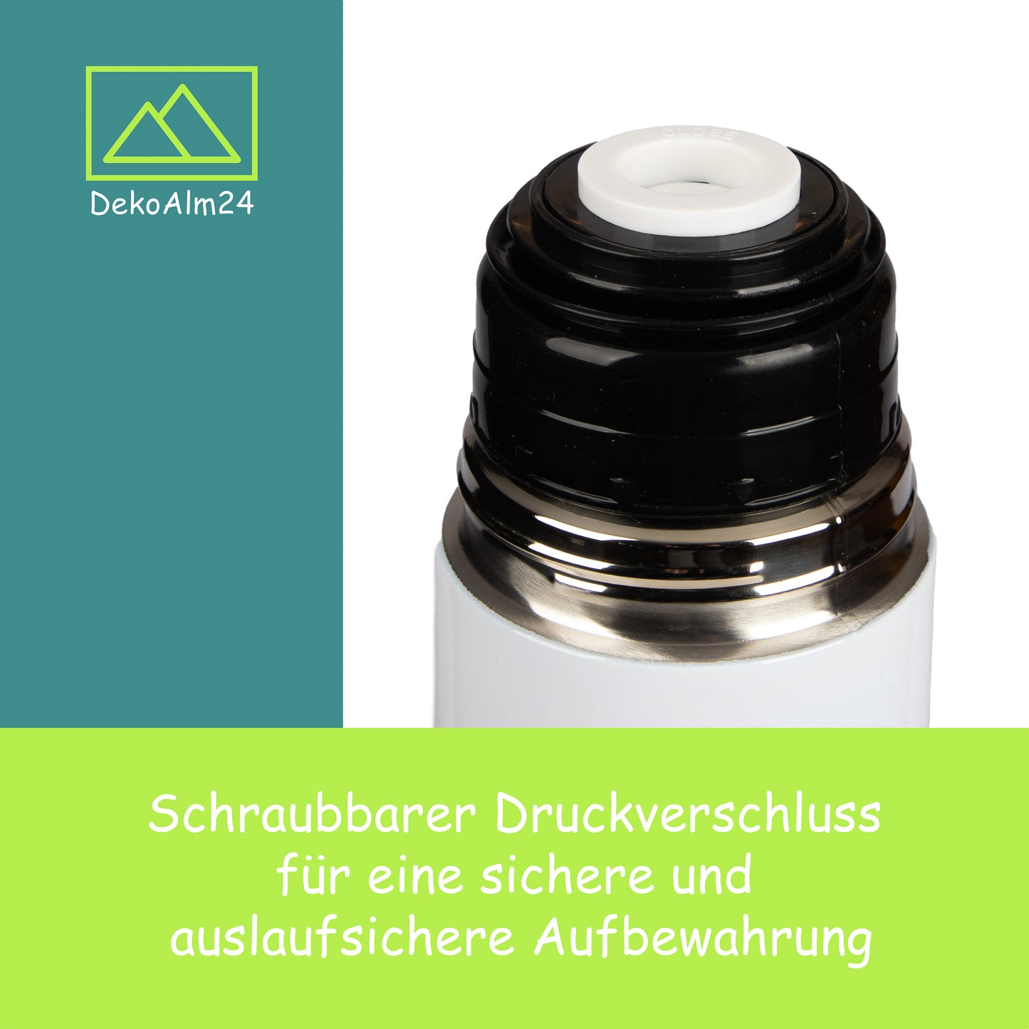 DekoAlm24 Thermosflasche - I muas Aufi - personalisiert - Edelstahl