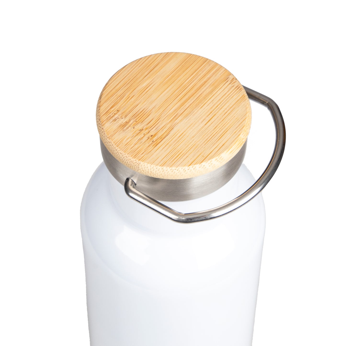 Edelstahl Thermoflasche „Gipfelhoibe“ – 500 ml | Isolierflasche mit Bambusdeckel