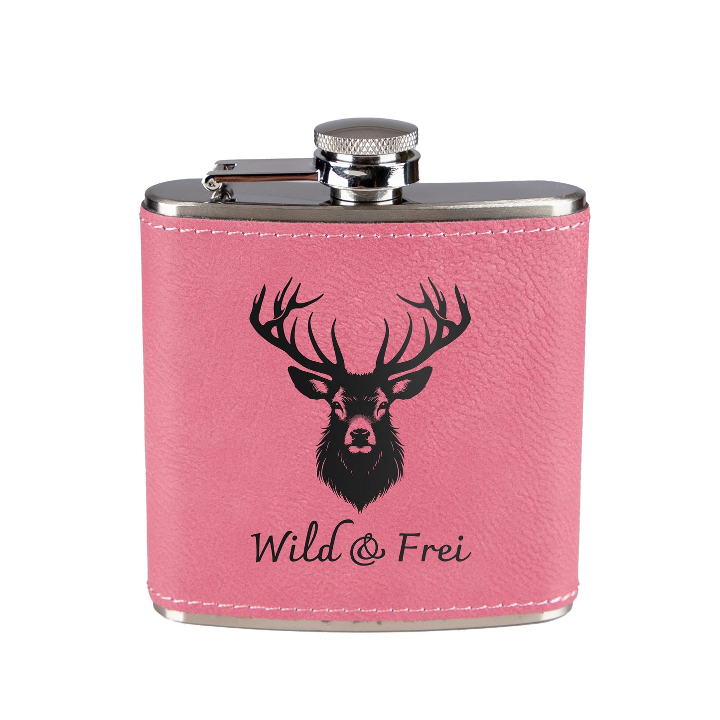 Flachmann - Wild & Frei - Leder-Optik