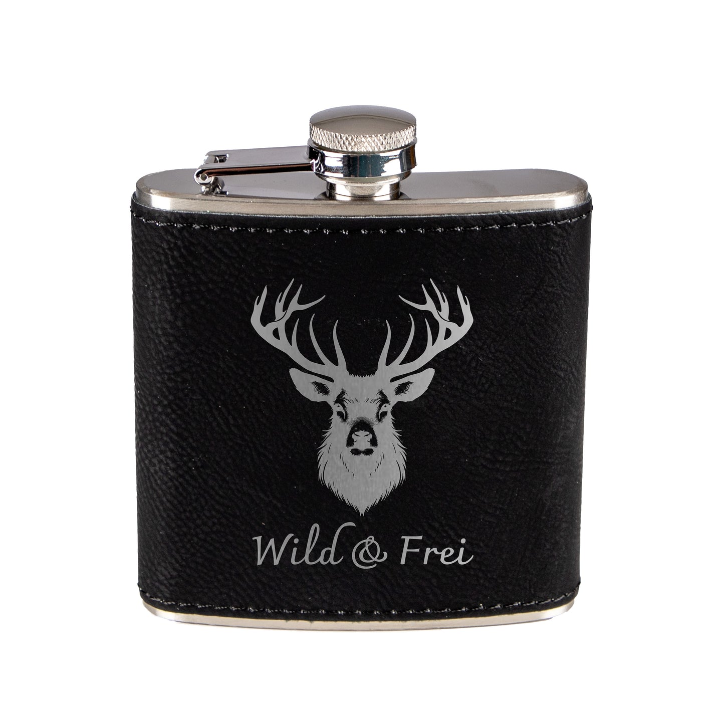 Flachmann - Wild & Frei - Leder-Optik