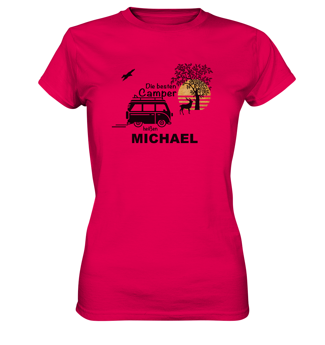Personalisiertes Ladies Premium Shirt | Die besten Camper heißen...