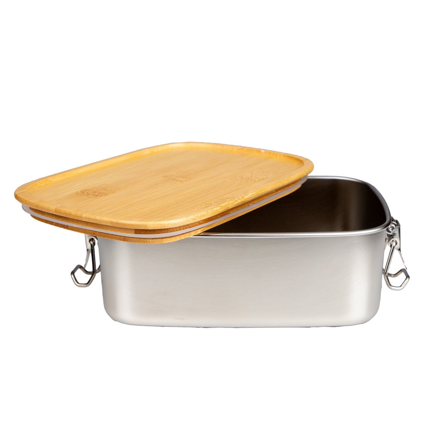 DekoAlm24 Brotdose | Lunchbox | Edelstahl mit Bambusdeckel - Mir Reicht's Ich geh Bergsteigen