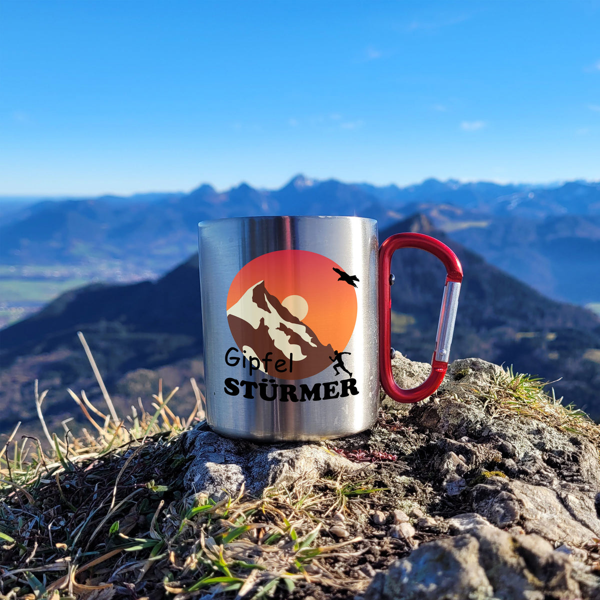 Tasse / Thermo-Becher mit Karabiner