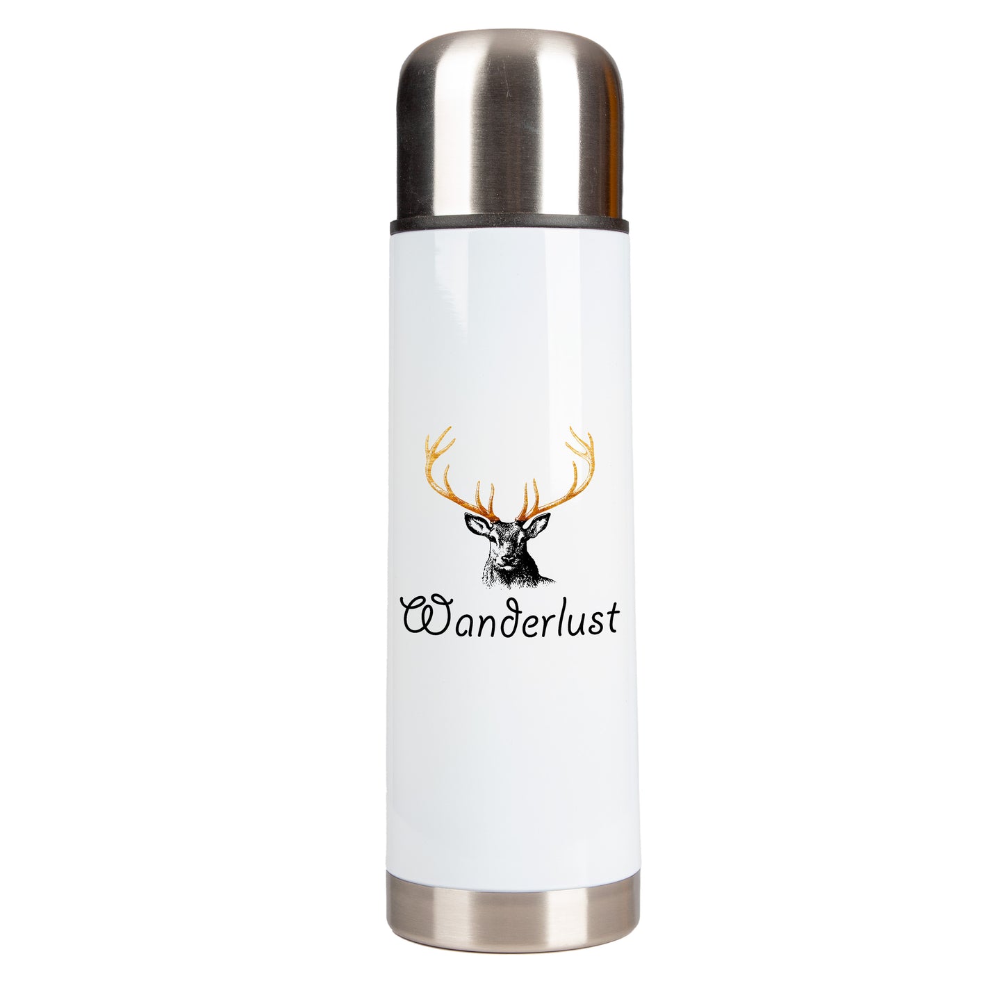 DekoAlm24 Thermosflasche - Wanderlust - Edelstahl